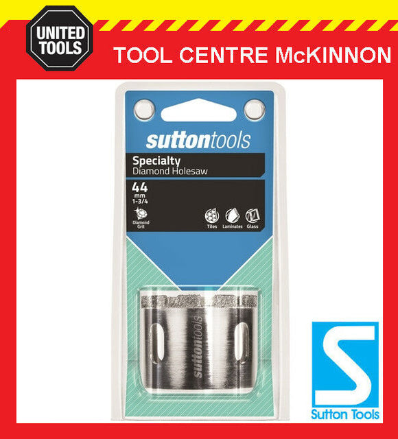 SUTTON 44mm DIAMOND GRIT HOLESAW FOR CERAMIC TILES, FIBRE CEMENT & SOFT STONE