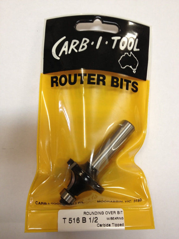 CARB-I-TOOL T 516 B 12.7mm RADIUS x ½” CARBIDE TIPPED ROUNDING OVER ROUTER BIT