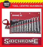 SIDCHROME SCMT22210 14 PIECE RING & OPEN END METRIC SPANNER SET