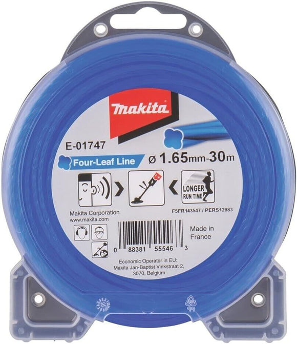 MAKITA LINE TRIMMER LINE / BRUSHCUTTER LINE – FOUR LEAF SILENT LINE 1.65mm X 30m
