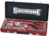 SIDCHROME SCMT19120 64pce METRIC & A/F 1/4”, 3/8”  & 1/2” DRIVE SOCKET SET