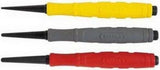 STANLEY 58-930 3pce CUSHION GRIP COLOUR CODED NAIL PUNCH SET