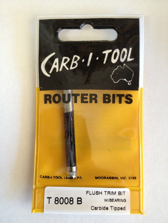 CARB-I-TOOL T 8008 B 6.35mm x ¼” CARBIDE TIPPED FLUSH TRIM ROUTER BIT ...
