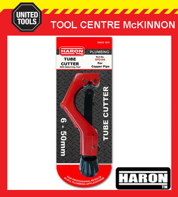HARON STC124 6-50mm ZIP ACTION COPPER PIPE & TUBE CUTTER WITH DEBURRER