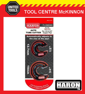 HARON TAC1219 1/2” & 3/4” AUTOMATIC COPPER PIPE AND TUBE CUTTER TWIN PACK