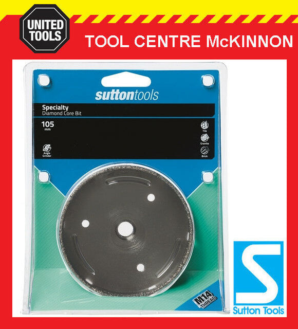 SUTTON 105mm DIAMOND CORE HOLESAW FOR TILES PORCELAIN & BRICK – SUIT M14 GRINDER