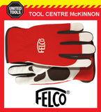 FELCO 702 SMALL GARDEN / WORKWEAR GLOVES – RED & WHITE COW LEATHER
