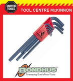 BONDHUS 10999 9pce METRIC LONG ARM BALL POINT HEX ALLEN KEY SET – MADE IN USA