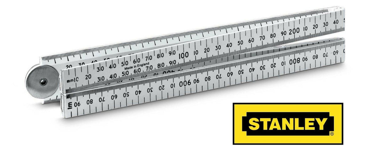 35 Ruler STANLEY 35-444 LONGLIFE BEVEL EDGE 1m METRIC FOLDING RULE – MADE IN EN ...