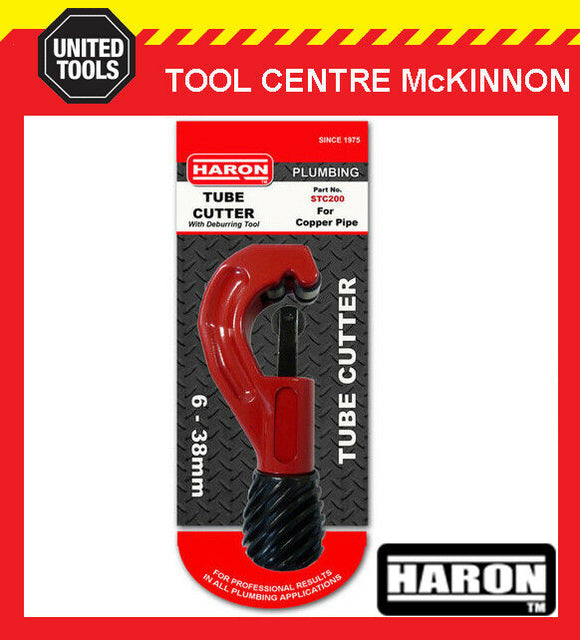 HARON STC200 6-38mm DELUXE COPPER PIPE & TUBE CUTTER WITH DEBURRER