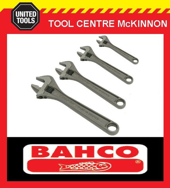 BAHCO 80 SERIES 4pce PHOSPHATED ADJUSTABLE WRENCH SHIFTER SET – 4, 6, 8 & 10”