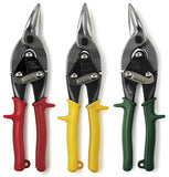 MIDWEST AVIATION TIN SNIPS – 3 PIECE SET – STRAIGHT, LEFT & RIGHT CUT