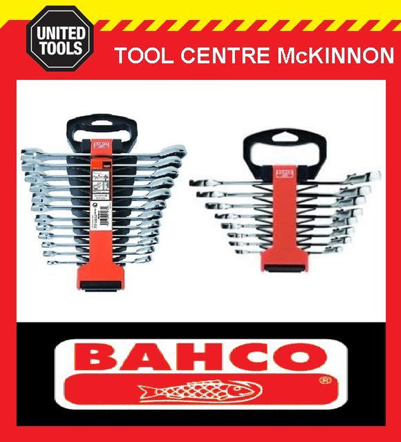 BAHCO 1RM/SH12 & 1RZ/SH8 20pce RATCHET GEAR RING & OPEN END WRENCH SPANNER SET
