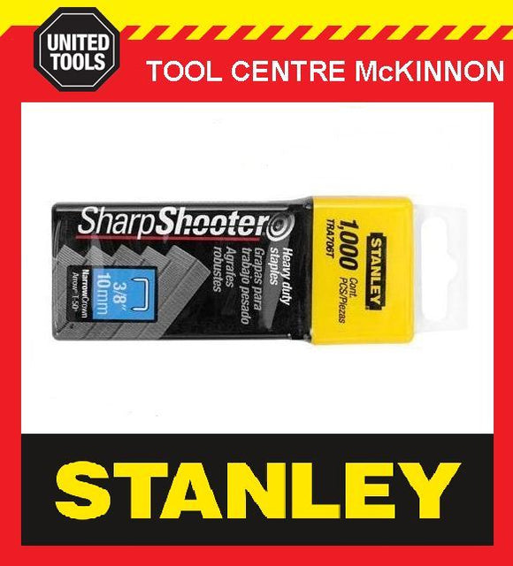 3 BOXES STANLEY 10mm T-50 SHARPSHOOTER TRA706T HEAVY DUTY STAPLES – 3000 STAPLES