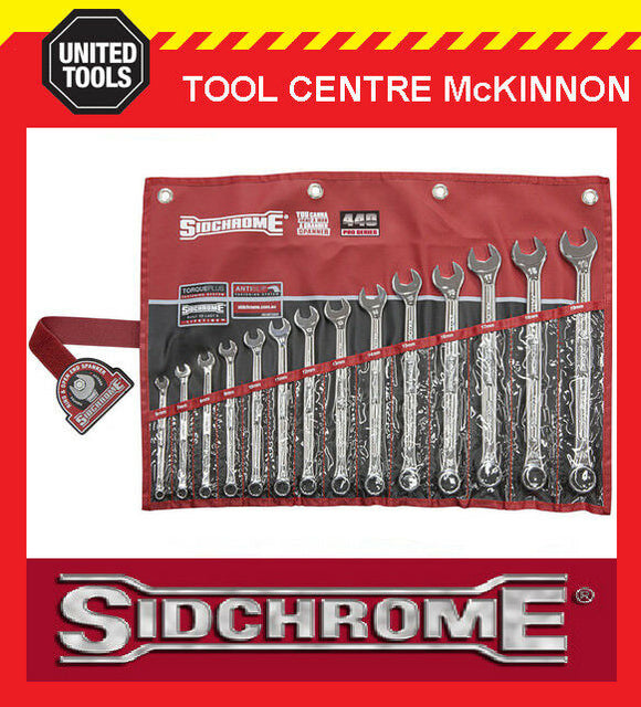 SIDCHROME SCMT22297 440 PRO SERIES 14pce RING & OPEN END METRIC SPANNER SET