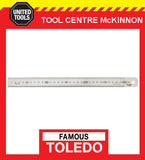 FAMOUS TOLEDO 300M 300mm STAINLESS STEEL SINGLE SIDED METRIC RULE