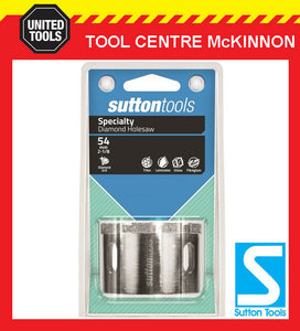 SUTTON 54mm DIAMOND GRIT HOLESAW FOR CERAMIC TILES, FIBRE CEMENT & SOFT STONE