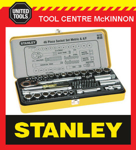 STANLEY 89-516 46 PIECE 3/8” DRIVE WITH 1/4” HEX METRIC & IMPERIAL SOCKET SET