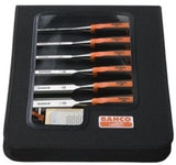 BAHCO 434 SPLITPROOF 6pce CHISEL SET IN ZIP-CASE WITH SHARPENING STONE AND GUIDE