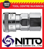 NITTO FEMALE COUPLING AIR FITTING WITH 1/4” BSP FEMALE THREAD (20SF)– JAPAN MADE