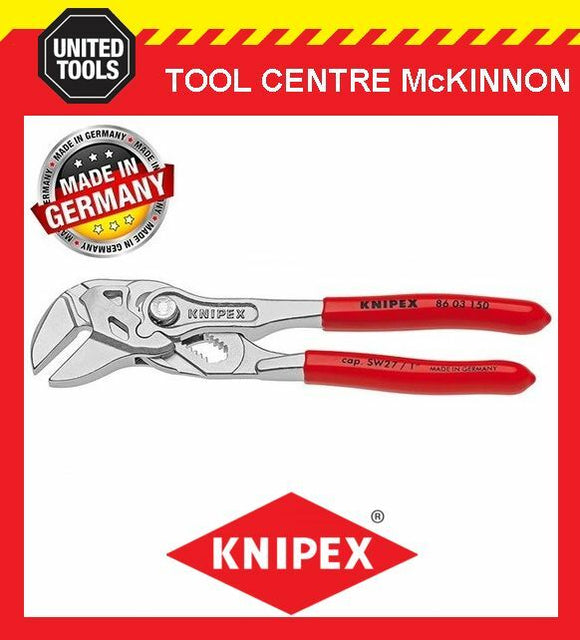 KNIPEX 86 03 150 150mm 27mm CAPACITY ADJUSTABLE PLIERS WRENCH – MADE IN GERMANY