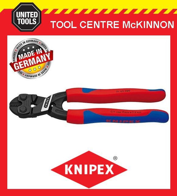 KNIPEX 71 02 200 200mm COBALT COMPACT BOLT CUTTERS – MADE IN GERMANY