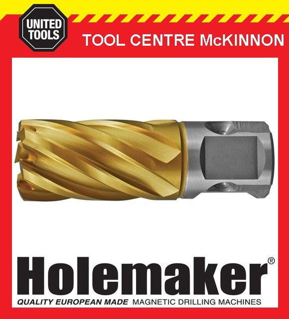 HOLEMAKER 12mm x 25mm UNIVERSAL SHANK GOLD MAG DRILL CUTTER – SUIT MOST BRANDS