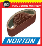 10 x NORTON AUSTRALIAN MADE 4” (100 x 610) SANDING BELTS - ALL GRITS