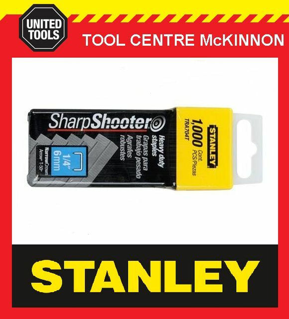3 BOXES STANLEY 6mm T-50 SHARPSHOOTER TRA704T HEAVY DUTY STAPLES – 3000 STAPLES