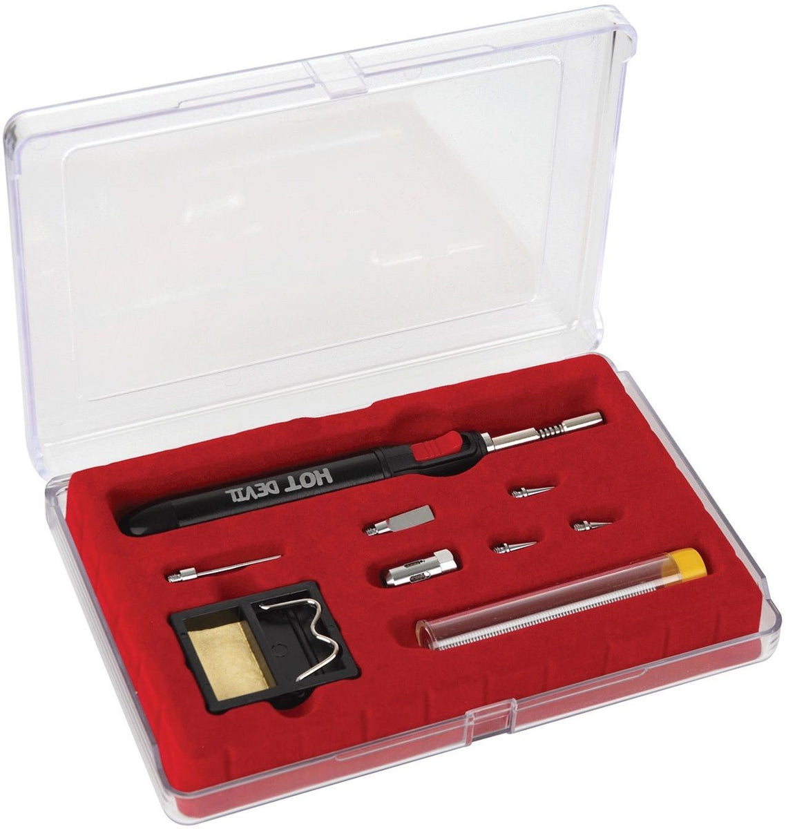 HOT DEVIL HT1937K 9 IN 1 SLIMLINE BUTANE GAS MICRO BLOW TORCH & SOLDER