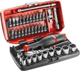 SIDCHROME SCMT12120 38pce METRIC 1/4” NANO SOCKET & SCREWDRIVER TOOL SET