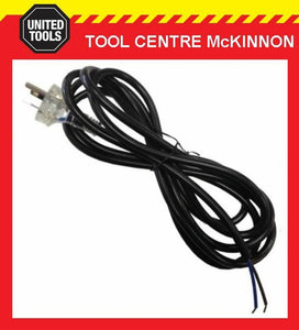 3m 2 CORE 10 AMP FLEXIBLE POWER TOOL REPAIR LEAD WITH CLEAR 3 PIN MOULDED PLUG