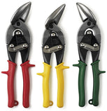 MIDWEST OFFSET AVIATION TIN SNIPS – 3 PIECE SET – STRAIGHT, LEFT & RIGHT CUT