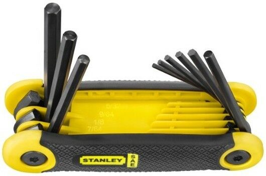 Stanley Key STANLEY 9pce IMPERIAL FOLD UP HEX ALLEN KEY SET – Tool Centre McKinnon