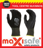 MAXISAFE BLACK KNIGHT GRIPMASTER LATEX PALM GENERAL PURPOSE WORK GLOVES