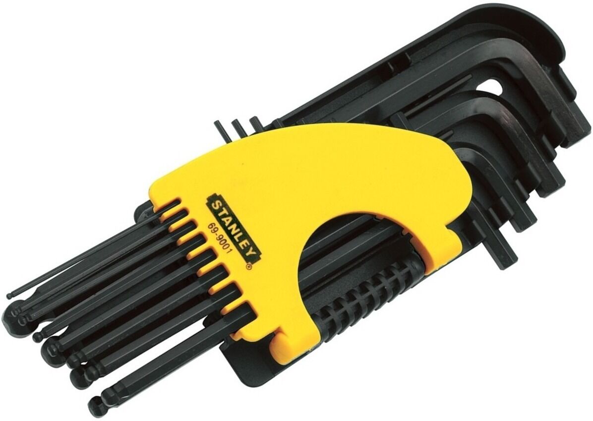 STANLEY 69-9001 12pce LONG ARM BALL POINT HEX / ALLEN KEY SET – A/F ...