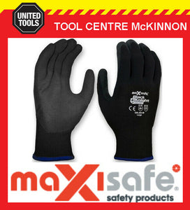 MAXISAFE BLACK KNIGHT SUB-ZERO WARM WINTER ACRYLIC WOOL LINED WORK GLOVES – XXL