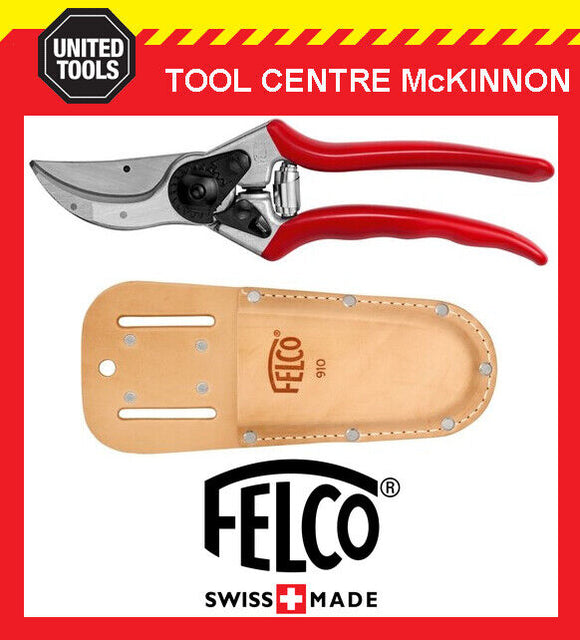 FELCO 2 CLASSIC SWISS MADE PRUNING SHEAR / SECATEURS + LEATHER HOLSTER