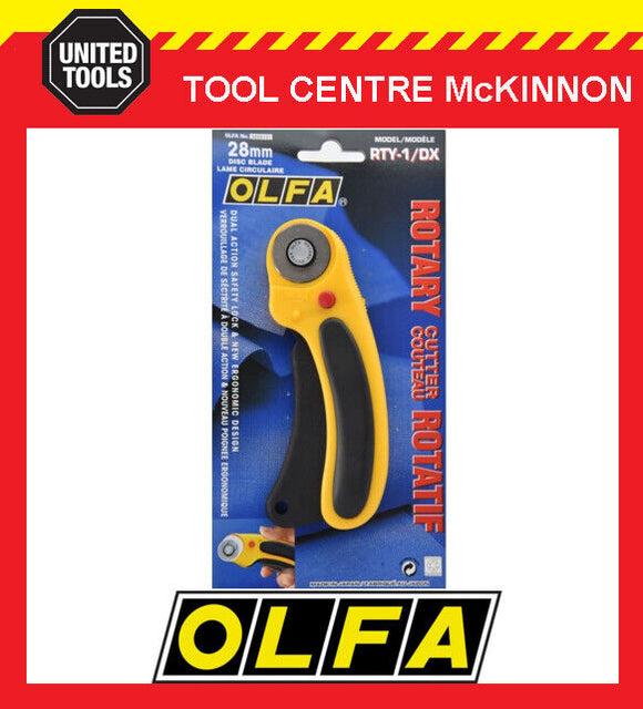OLFA RTY-1/DX 28mm ROTARY CUTTER SEWING & QUILTING CRAFT CUTTER – MADE IN JAPAN