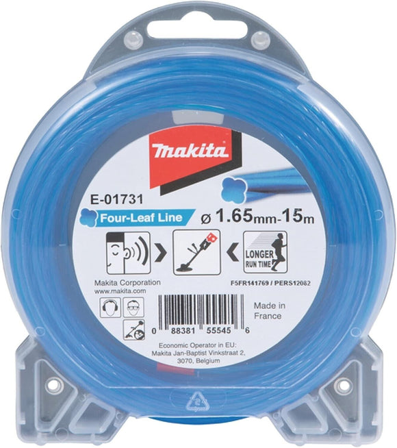 MAKITA LINE TRIMMER LINE / BRUSHCUTTER LINE – FOUR LEAF SILENT LINE 1.65mm X 15m