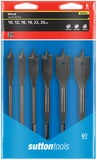 SUTTON TOOLS 6pce SPADE BIT SET IN WALLET