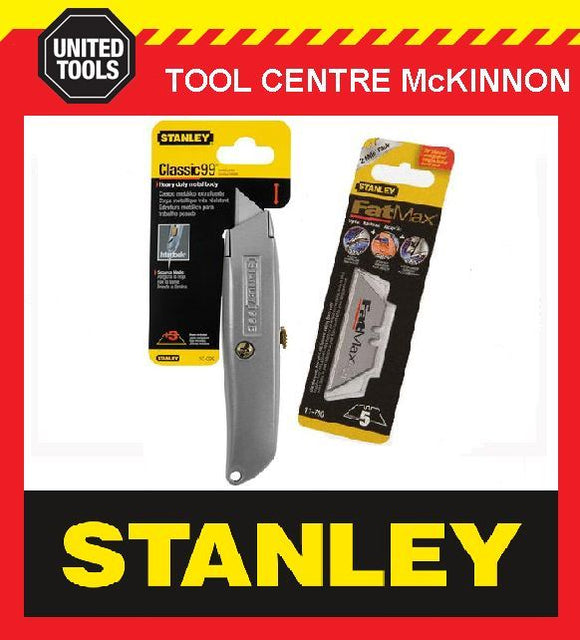 STANLEY CLASSIC 99 RETRACTABLE KNIFE WITH BONUS BLADES – 8 BLADES!