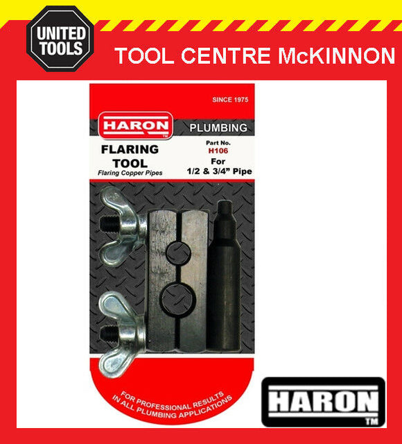 HARON H106 BLOCK AND PIN TYPE ½” & ¾” COPPER PIPE / TUBE FLARING TOOL