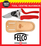 FELCO 7 ERGONOMIC SWISS MADE PRUNING SHEAR / SECATEURS + LEATHER HOLSTER