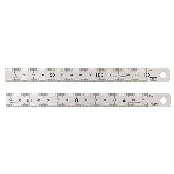TOLEDO 150SP STAINLESS STEEL DOUBLE SIDED METRIC RULE / RULER – MADE I ...