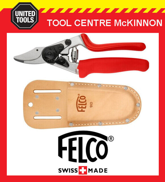 FELCO 12 COMPACT SWISS MADE PRUNING SHEAR / SECATEURS + LEATHER HOLSTER