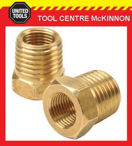 BRASS REDUCING BUSH ADAPTOR – 3/8” BSP MALE TO TO 1/4” BSP FEMALE