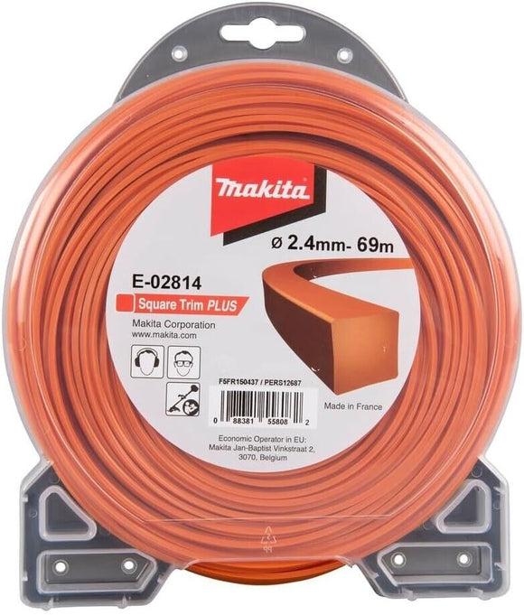 MAKITA LINE TRIMMER LINE / BRUSHCUTTER LINE – SQUARE TRIM PLUS LINE 2.4mm X 69m