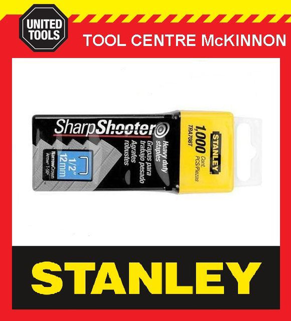 3 BOXES STANLEY 12mm T-50 SHARPSHOOTER TRA708T HEAVY DUTY STAPLES – 3000 STAPLES