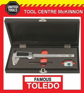 FAMOUS TOLEDO 322200 150mm DIGITAL METRIC & IMPERIAL VERNIER CALIPER IN CASE